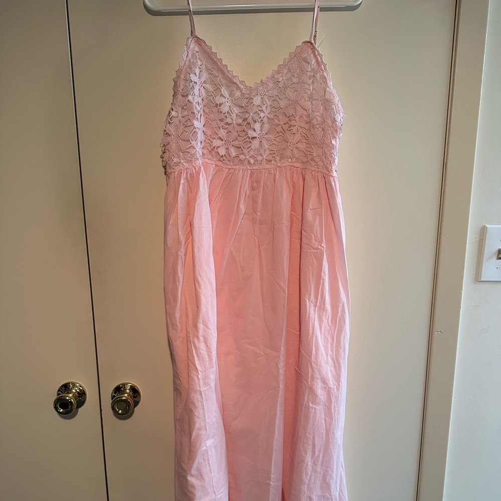 Pink Blush Light Pink Floral Crochet Contrast Maternity Dress